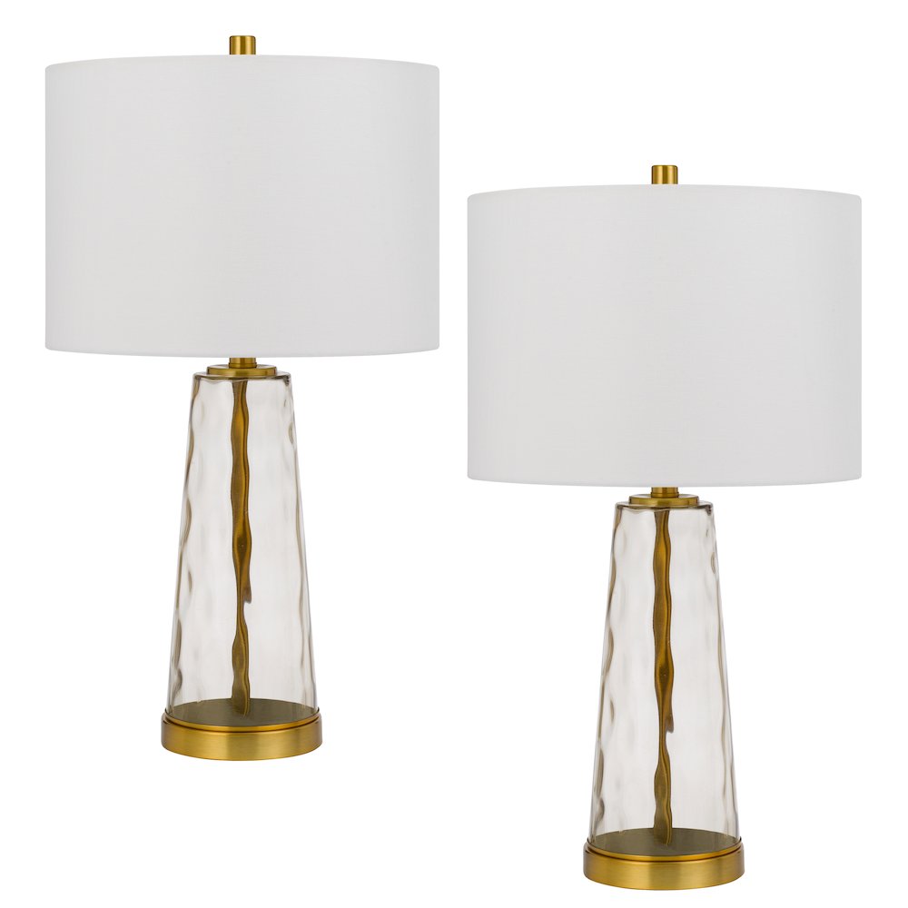 100W Heber Glass Table Lamp. Priced And Sold As Pairs. Picture 6