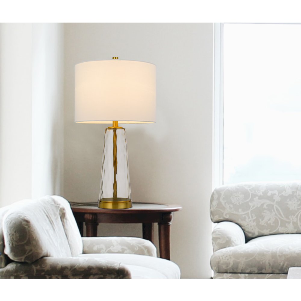 100W Heber Glass Table Lamp. Priced And Sold As Pairs. Picture 3