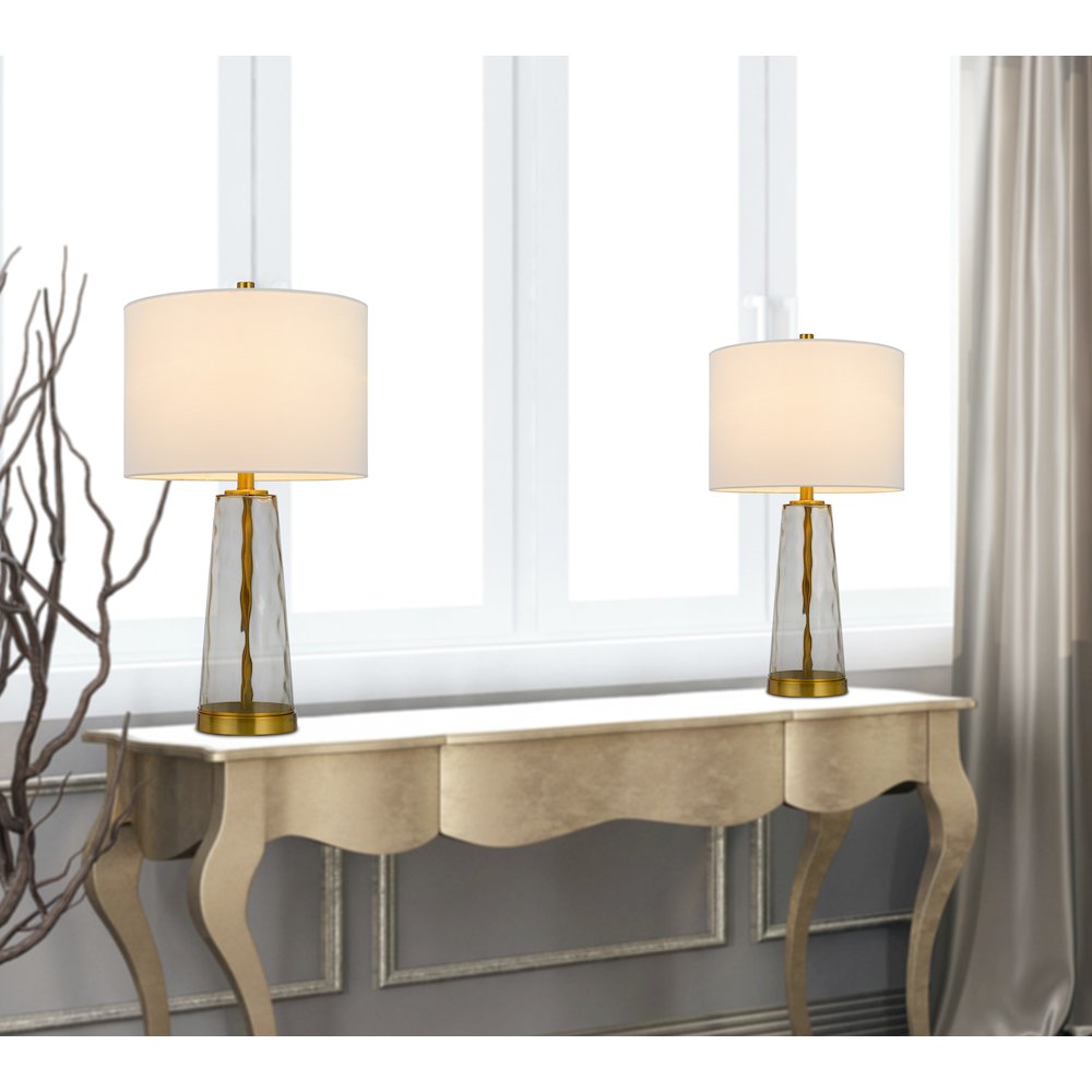 100W Heber Glass Table Lamp. Priced And Sold As Pairs. Picture 4