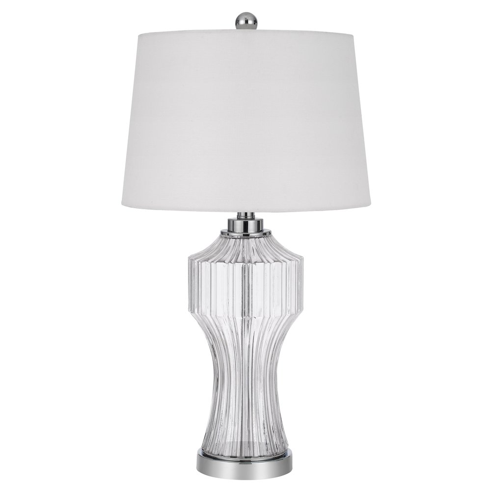 100W 3 Way Reston Column Glass Table Lamp. Picture 5