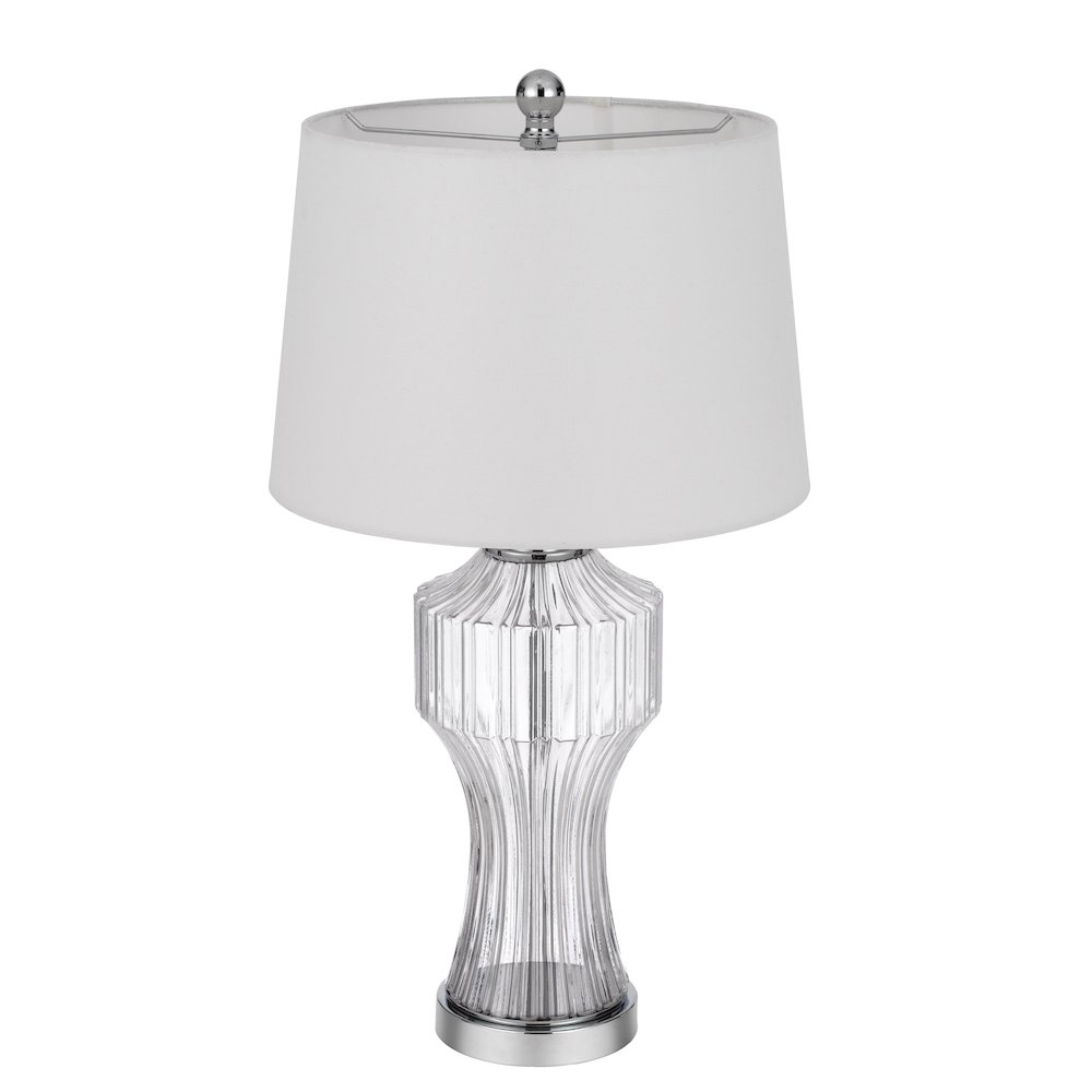 100W 3 Way Reston Column Glass Table Lamp. Picture 2