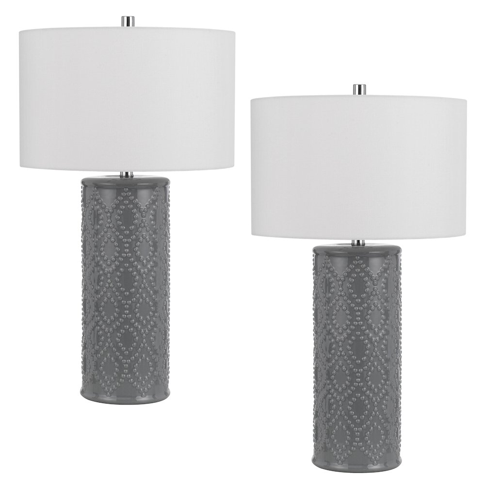 150W 3 Way Castine Ceramic Table Lamp. Priced And Sold As Pairs. Picture 5