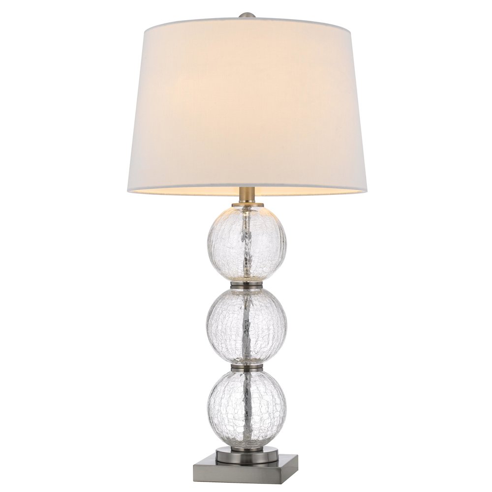 150W 3 Way Crosset Crackle Glass Table Lamp. Priced And Sold As Pairs. Picture 1