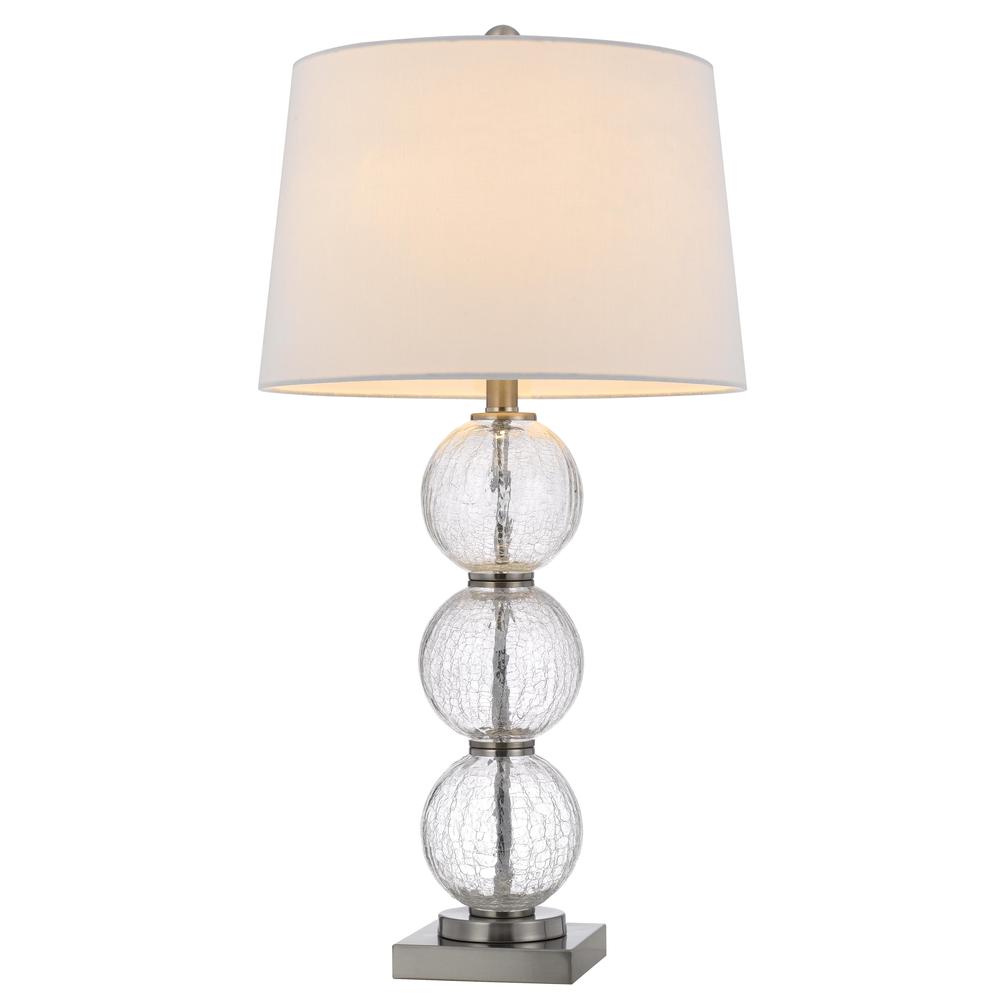 150W 3 Way Crosset Crackle Glass Table Lamp. Priced And Sold As Pairs. Picture 2