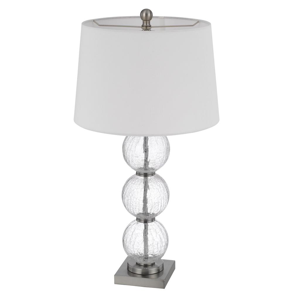 150W 3 Way Crosset Crackle Glass Table Lamp. Priced And Sold As Pairs. Picture 3