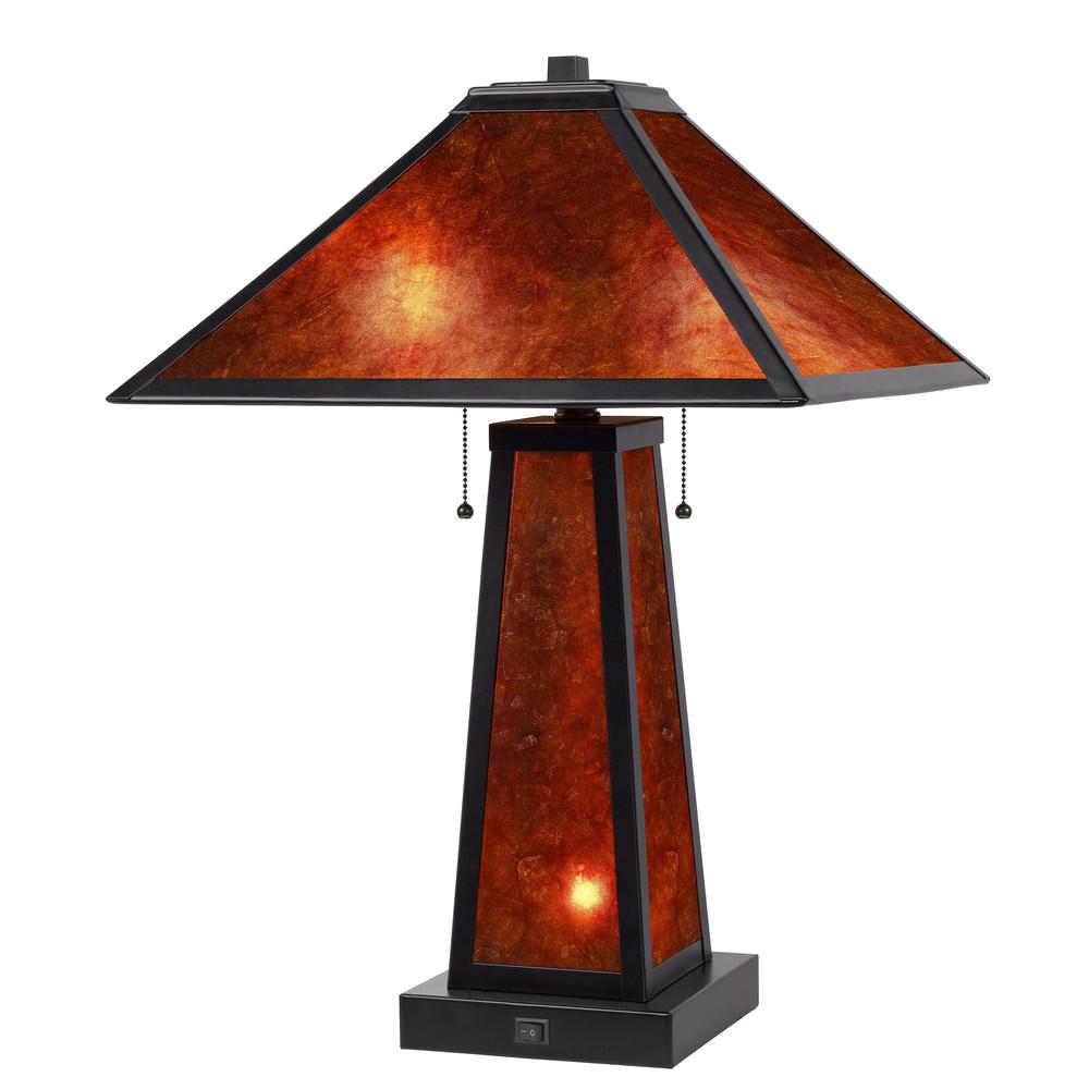 60W X 2 Nogales Mission Style Mica Table Lamp. Picture 1