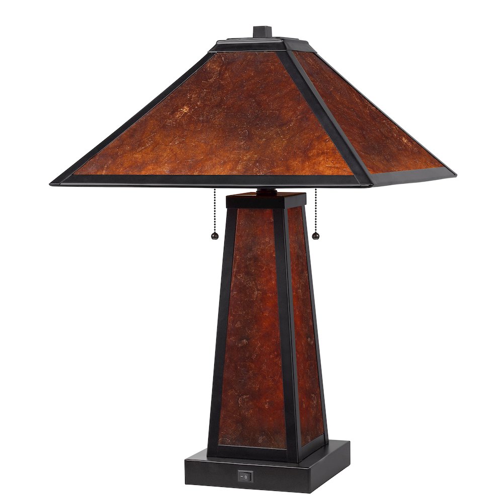 60W X 2 Nogales Mission Style Mica Table Lamp. Picture 1