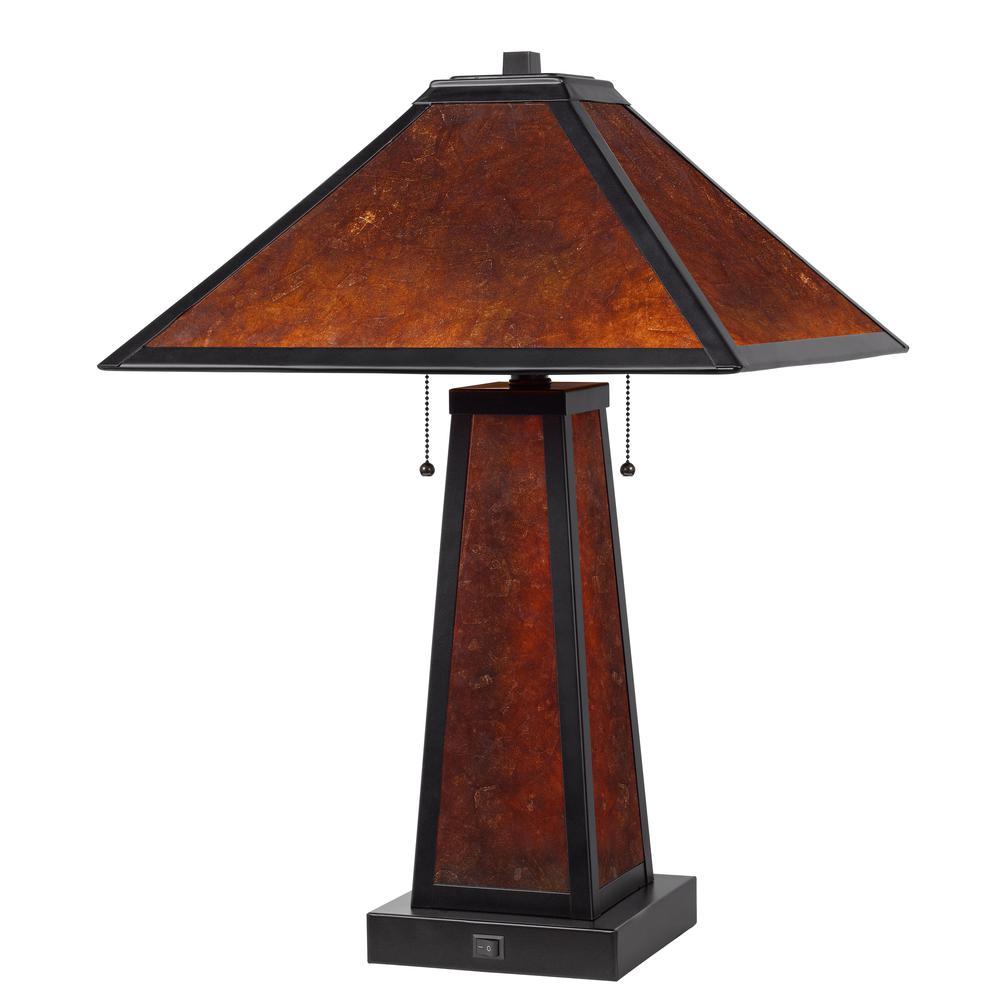 60W X 2 Nogales Mission Style Mica Table Lamp. Picture 3