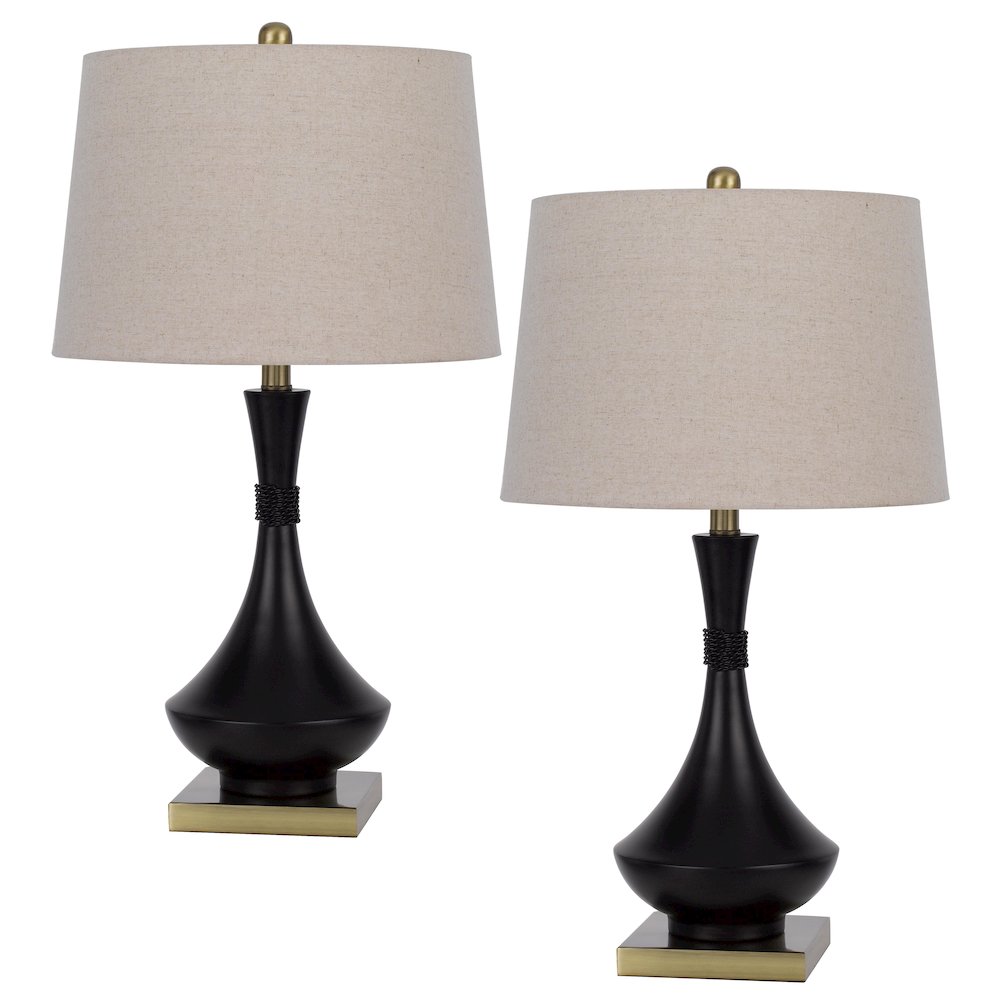 100W Hilo Metal Table Lamp. Priced And Sold As Pairs. Picture 5