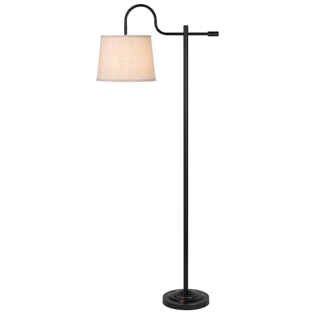 60W Rexburg Metal Downbridge Floor Lamp With Adjustable Shade. Picture 1
