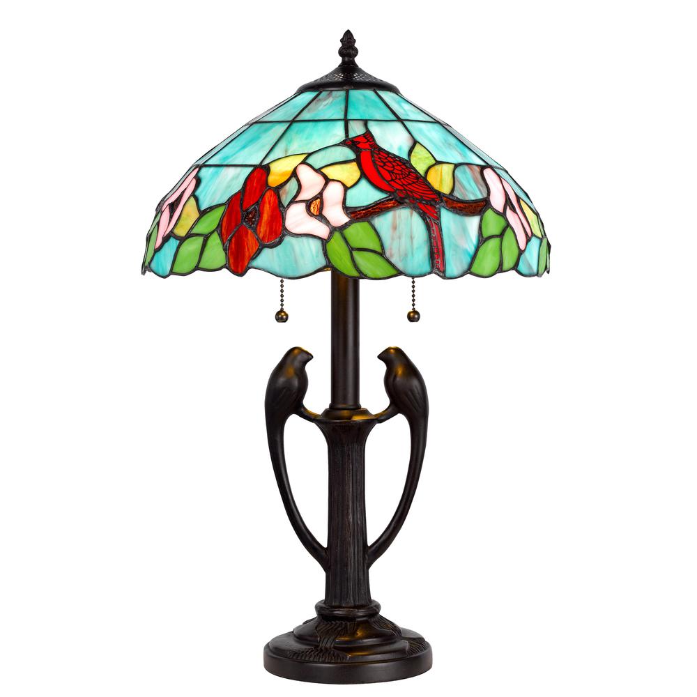 60W X 2 Tiffany Table Lamp. Picture 1