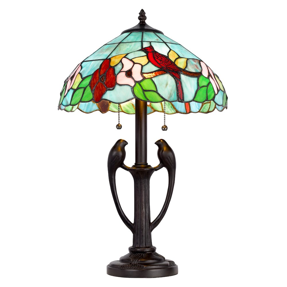 60W X 2 Tiffany Table Lamp. Picture 1