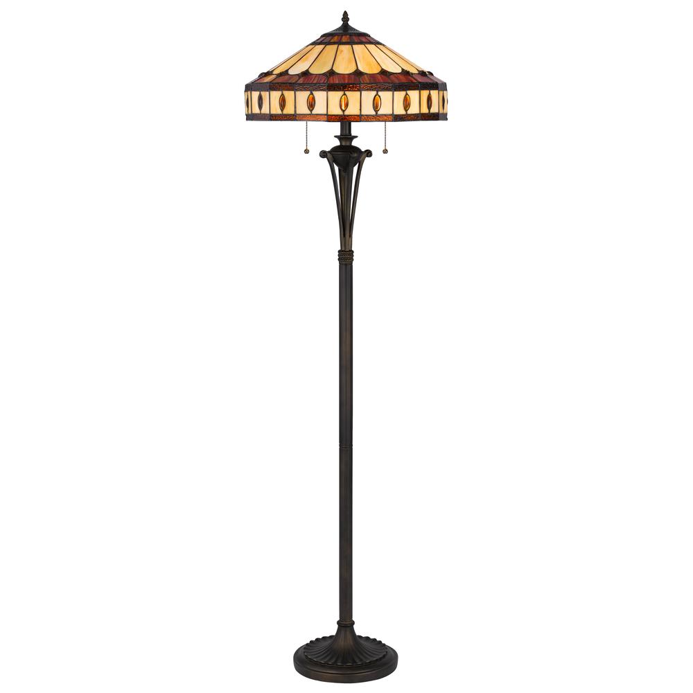 60W X 2 Tiffany Floor Lamp. Picture 1
