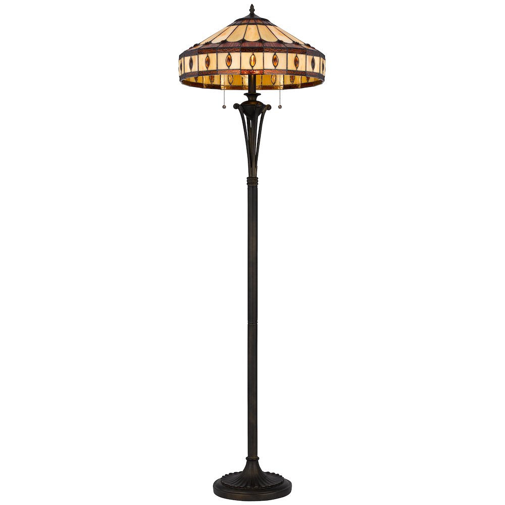 60W X 2 Tiffany Floor Lamp. Picture 1
