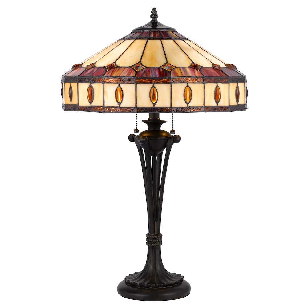 60W X 2 Tiffany Table Lamp. Picture 6