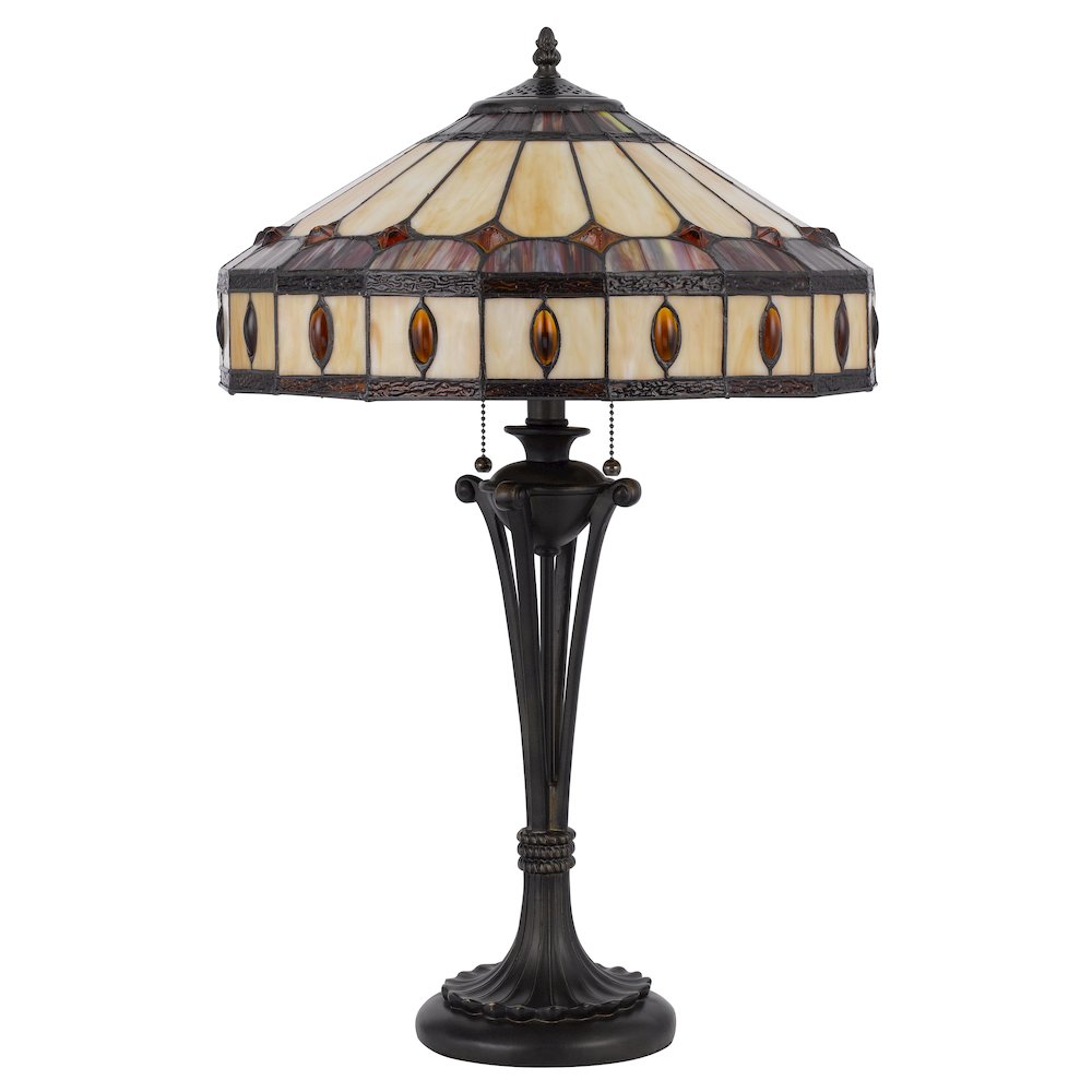 60W X 2 Tiffany Table Lamp. Picture 2