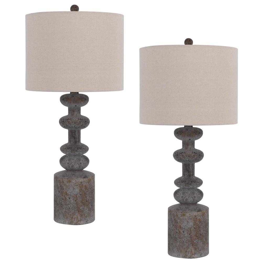 150W 3 Way Blackfoot Resin Table Lamp. Priced And Sold As Pairs. Picture 1
