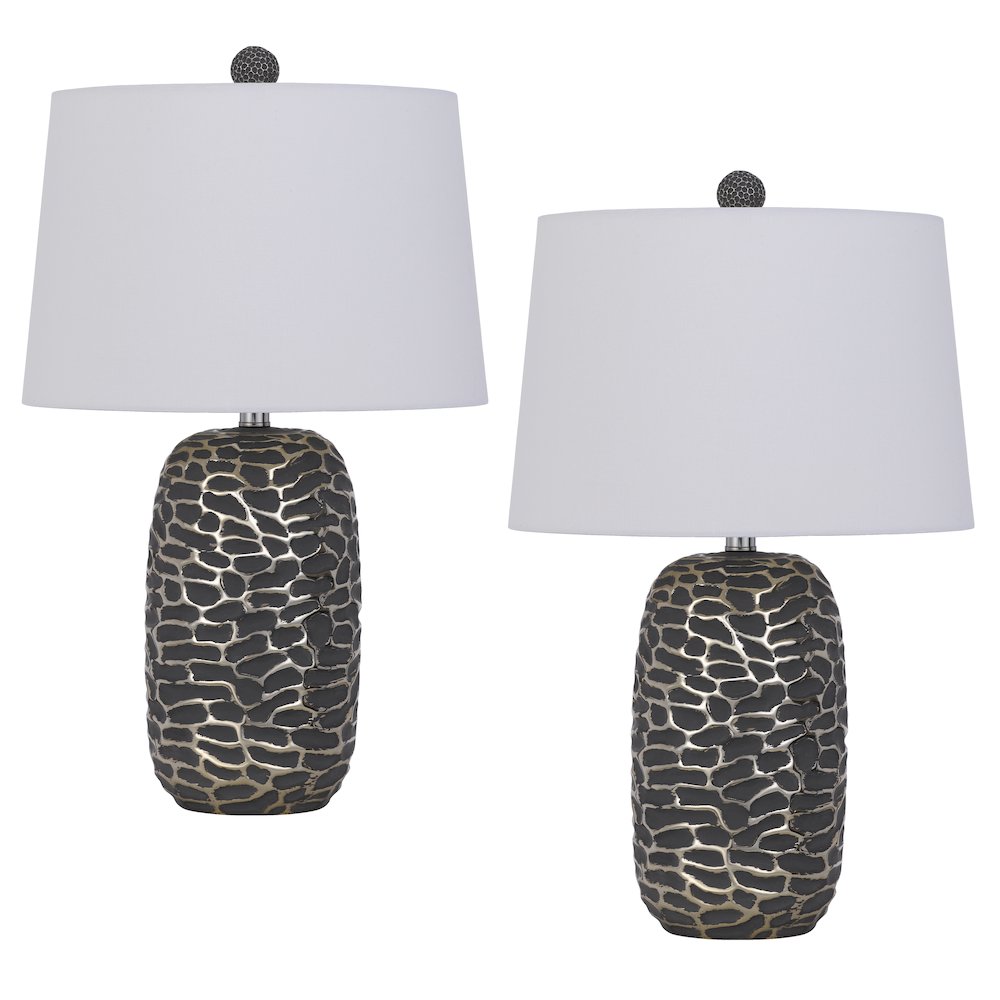 150W 3 Way Menlo Resin Table Lamp. Picture 1