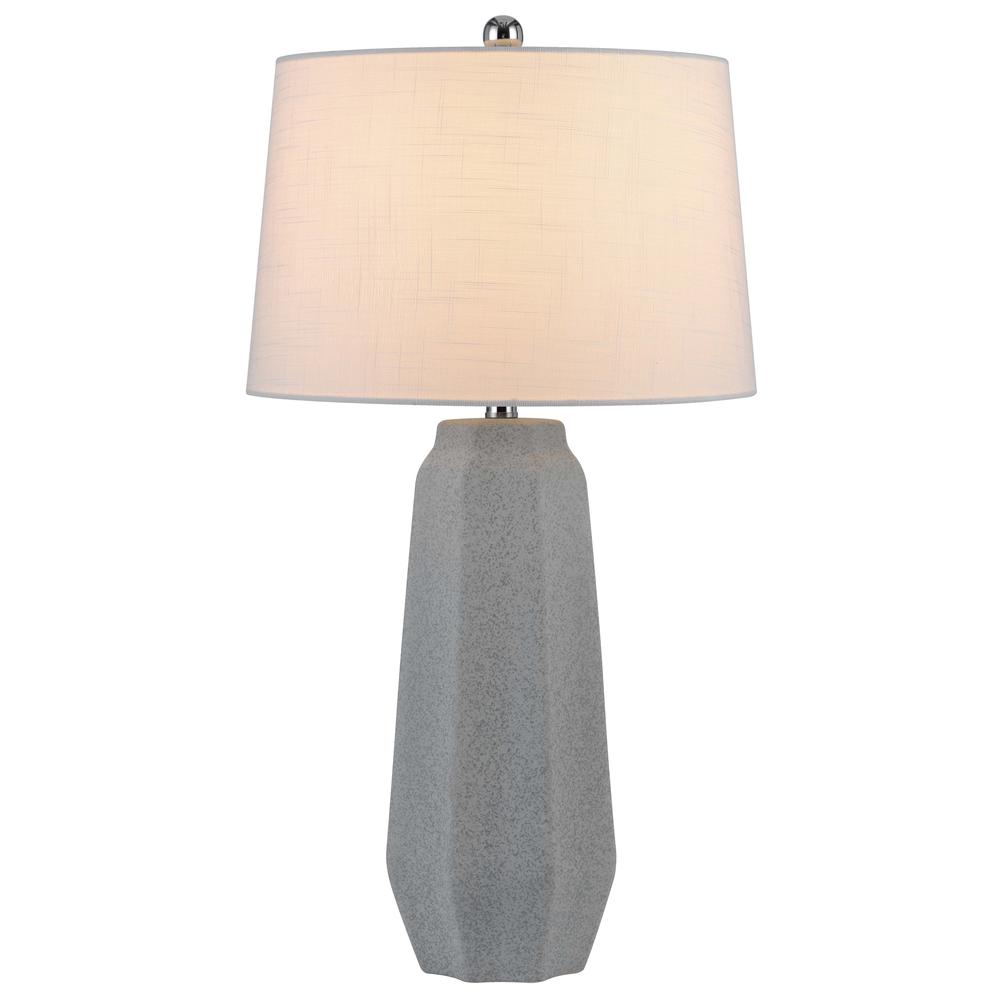 150W 3 Way Drayton Ceramic Table Lamp With Hardback Fabric Shade (Sold In Pairs). Picture 2