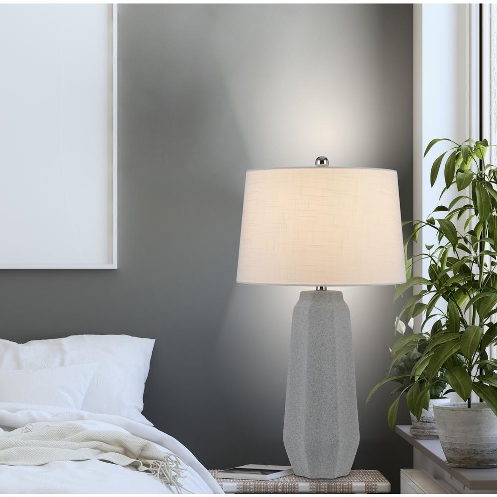 150W 3 Way Drayton Ceramic Table Lamp With Hardback Fabric Shade (Sold In Pairs). Picture 4