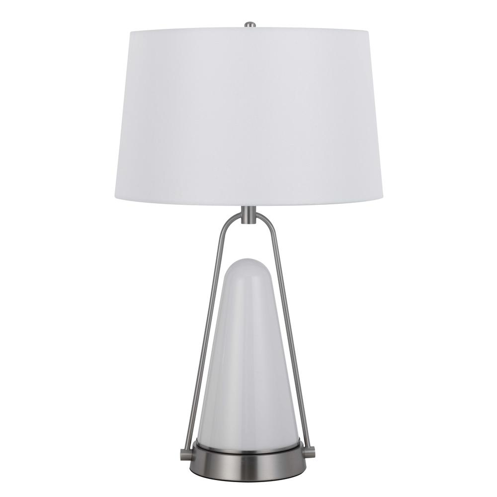 100W Birchmore Metal/Glass Table Lamp With Built In Led Night Light. Picture 1
