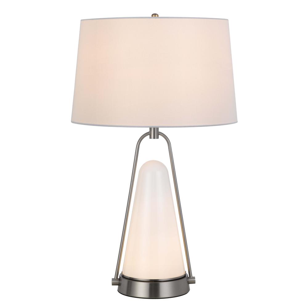 100W Birchmore Metal/Glass Table Lamp With Built In Led Night Light. Picture 2