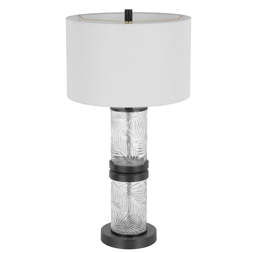 100W Carrington Metal/Glass Table Lamp. Picture 3