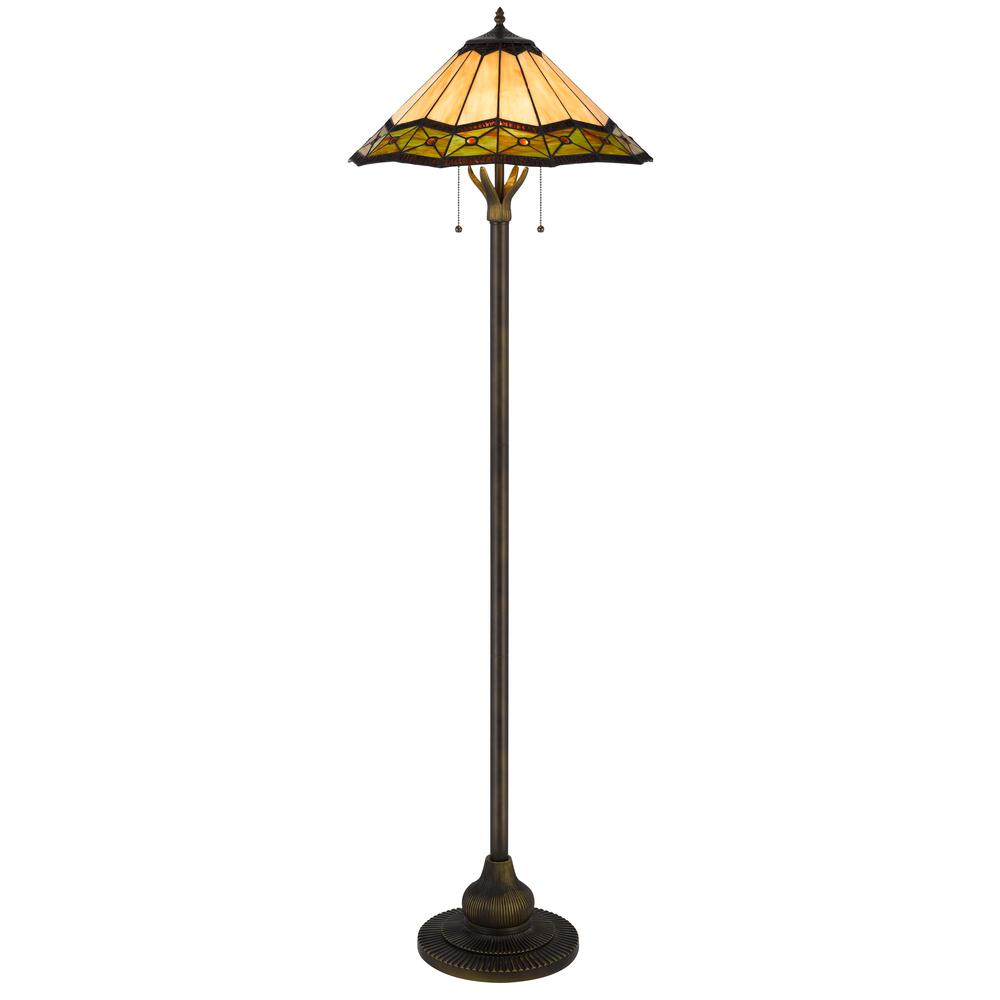 60W X 2 Armscroft Tiffany Floor Lamp. Picture 1