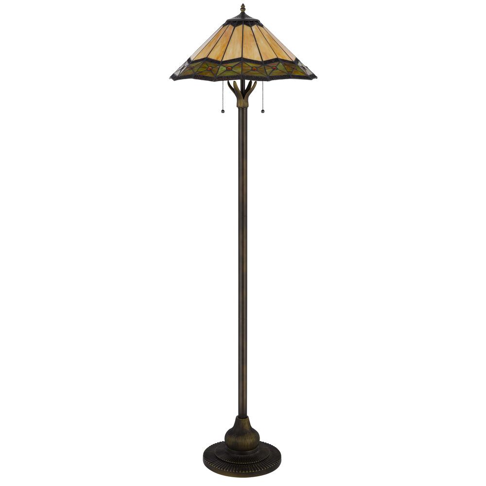 60W X 2 Armscroft Tiffany Floor Lamp. Picture 2
