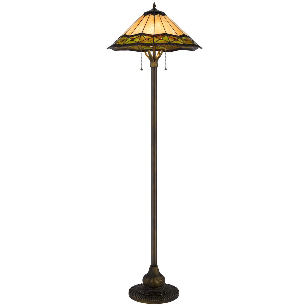 60W X 2 Armscroft Tiffany Floor Lamp. Picture 3