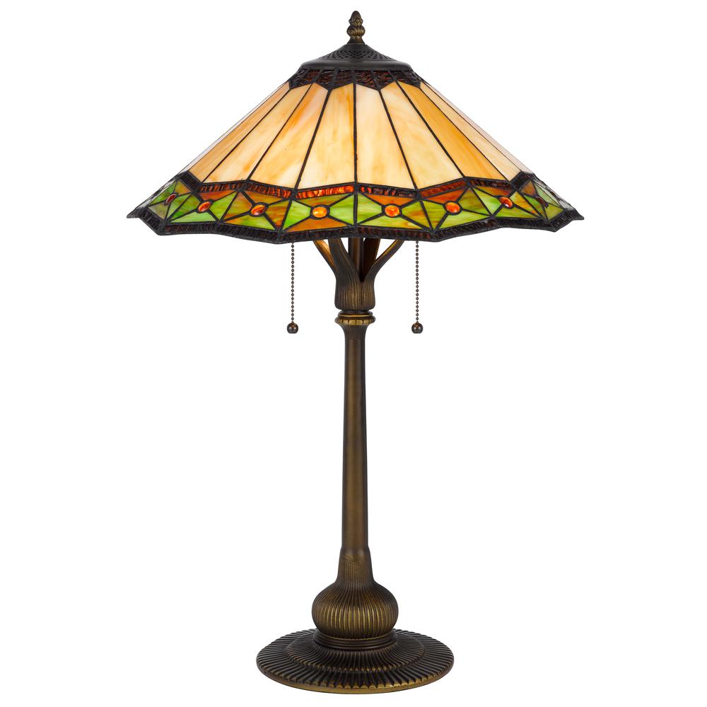 60W X 2 Armscroft Tiffany Table Lamp. Picture 1