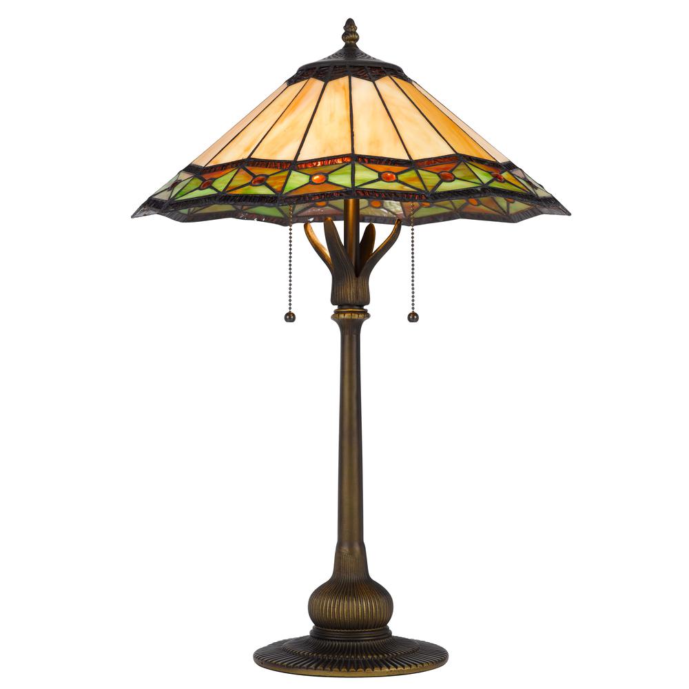 60W X 2 Armscroft Tiffany Table Lamp. Picture 3