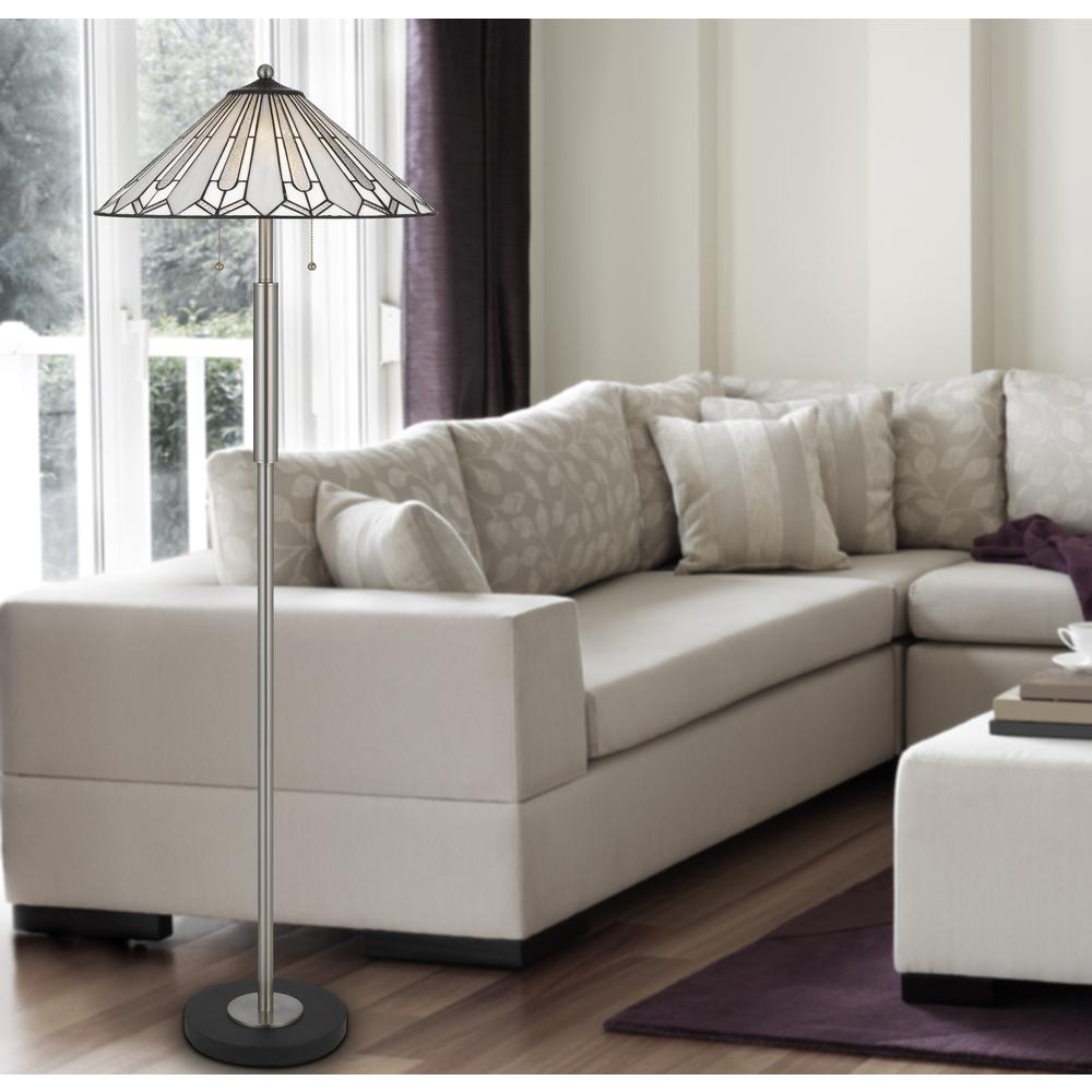 60W X 2 Muirfield Tiffany Floor Lamp. Picture 5