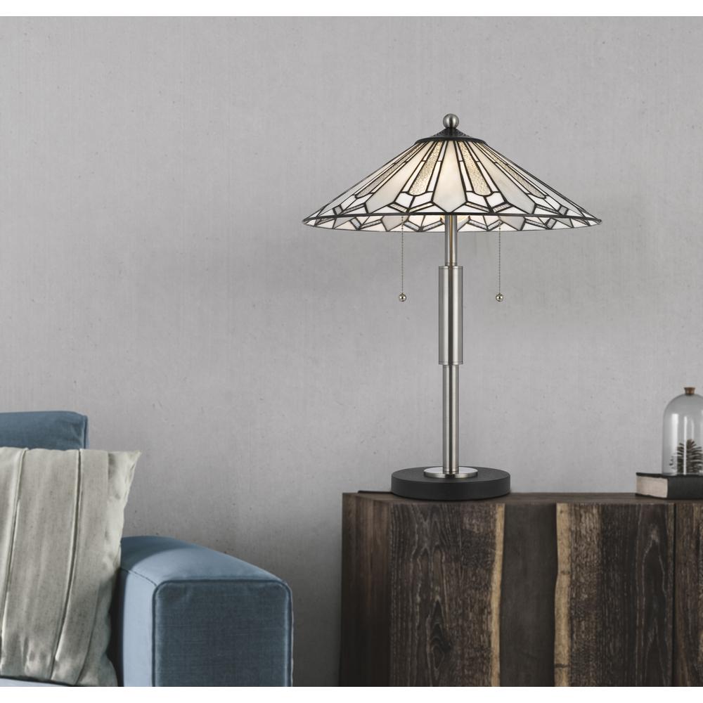 60W X 2 Muirfield Tiffany Table Lamp. Picture 4
