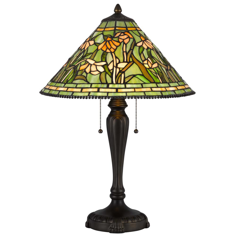 60W X 2 Milwood Tiffany Table Lamp. Picture 1