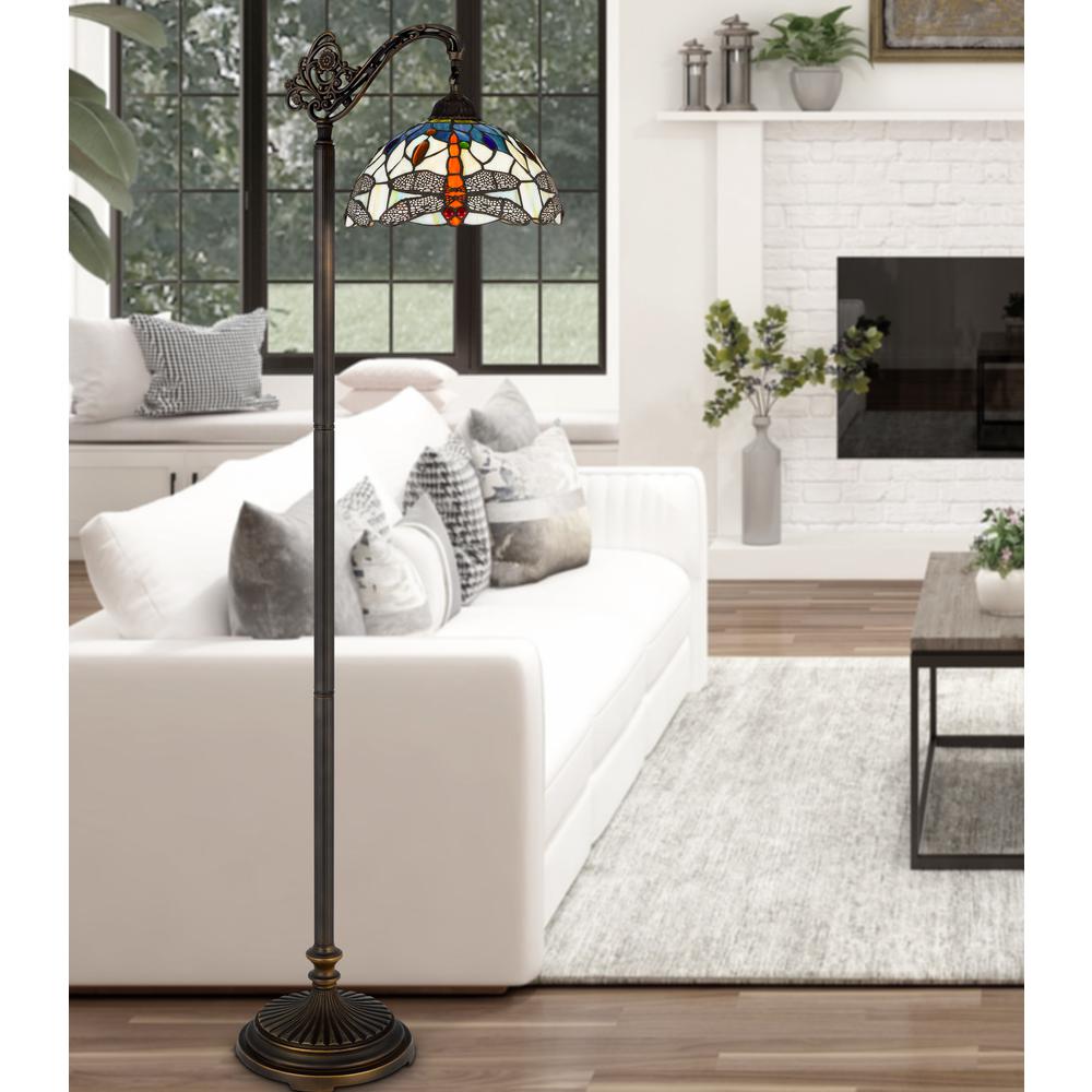 60W Colebridge Downbridge Tiffany Floor Lamp. Picture 5