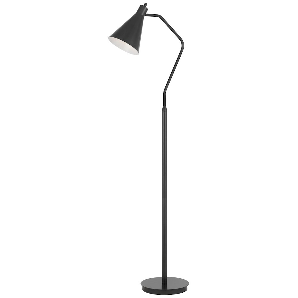 Type A led bulb 15W max Capstone task metal floor lamp with swivel shade. Picture 1