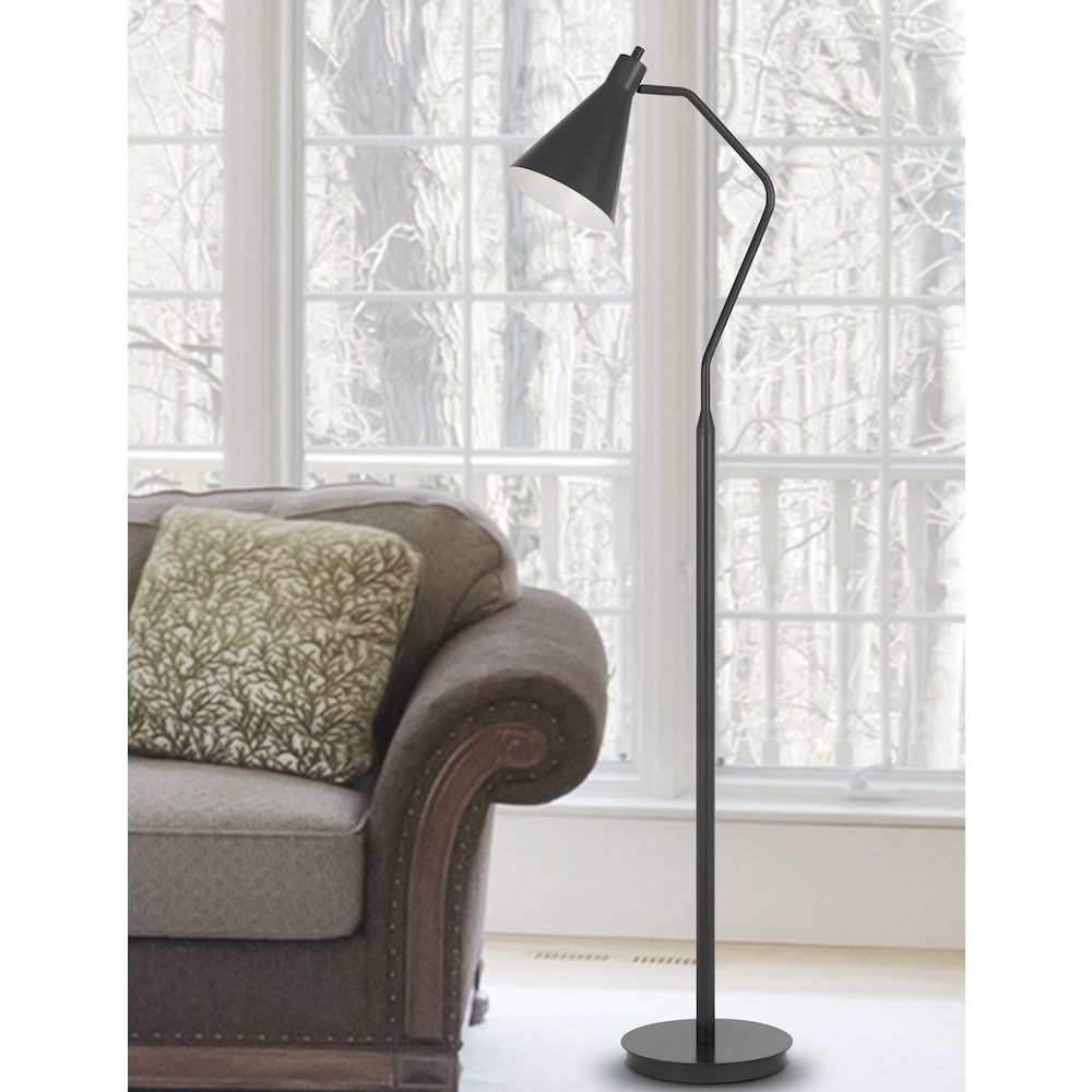 Type A led bulb 15W max Capstone task metal floor lamp with swivel shade. Picture 4