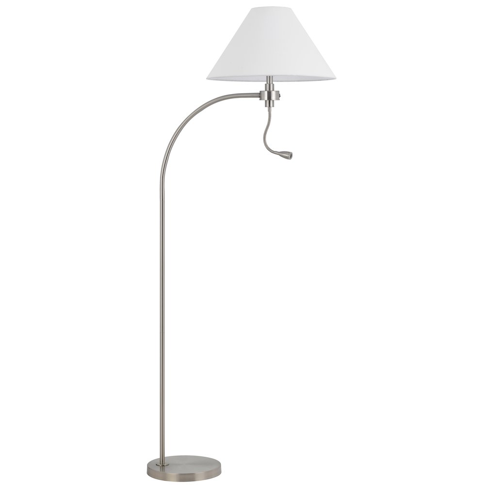 100W 3 way Ashland mini arc metal floor lamp with gooseneck 2W led reading light. Picture 2