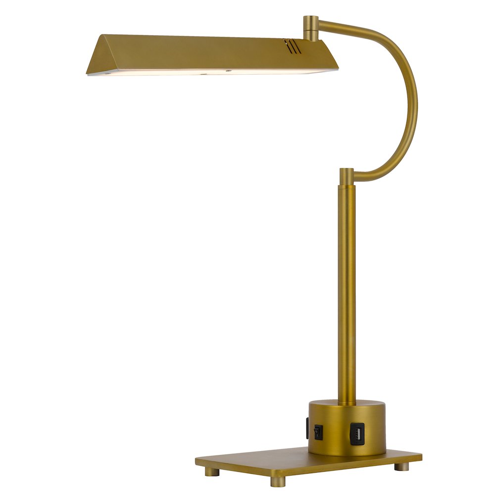 led 12W SOHO metal desk lamp with 2 USB ports. Picture 1