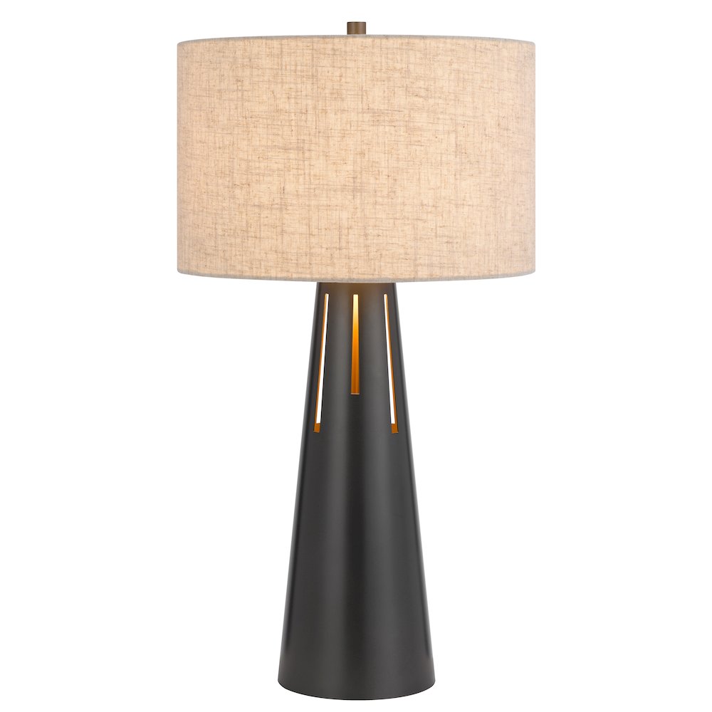 100W 3 way Hayti metal table lamp with 2W led night light. Picture 1