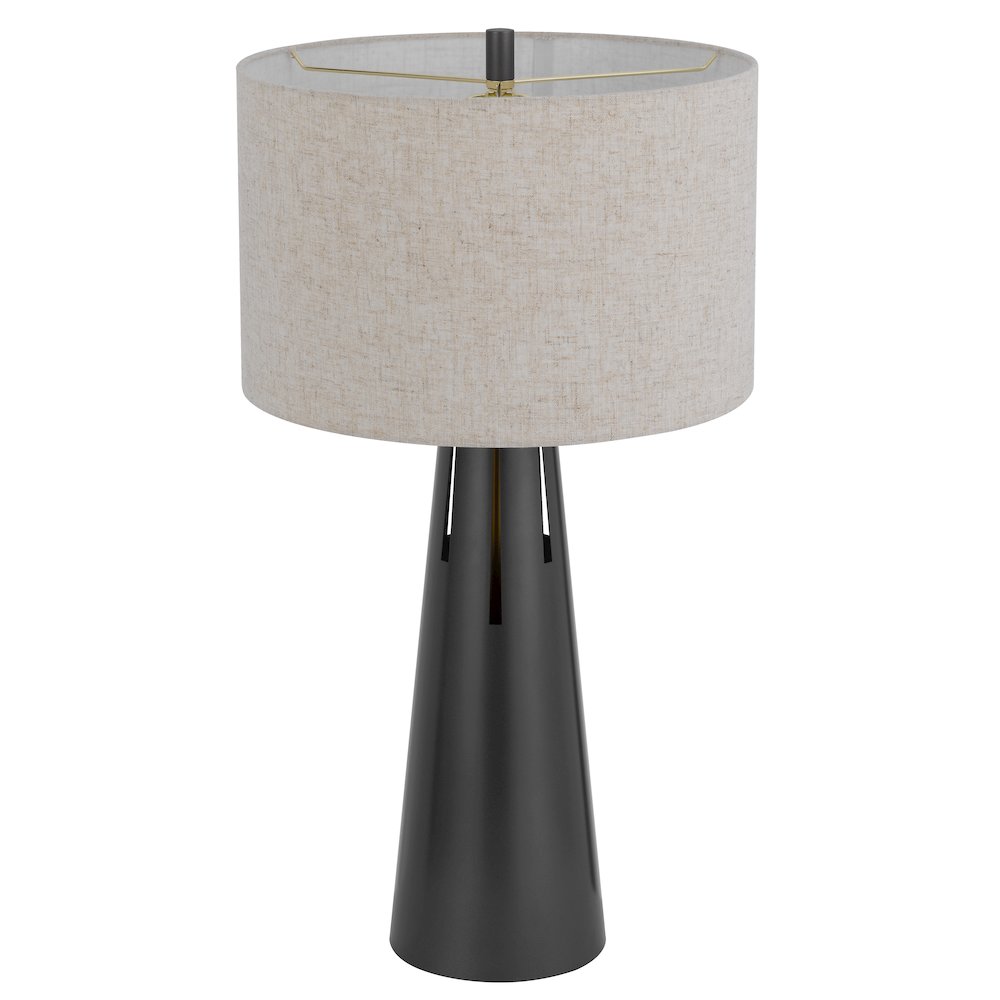 100W 3 way Hayti metal table lamp with 2W led night light. Picture 2