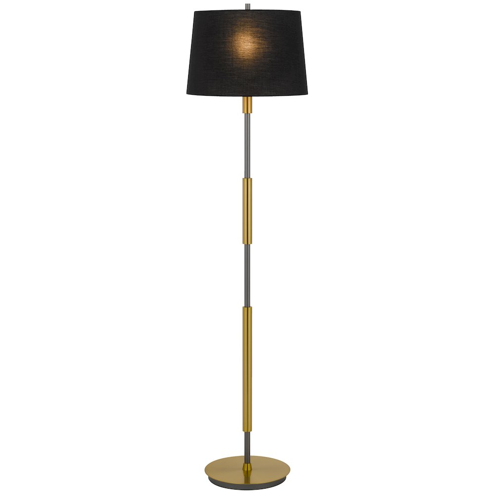 150W 3 way Ciudad metal two tone floor lamp. Picture 1