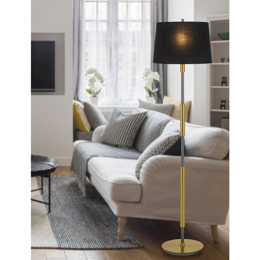 150W 3 way Ciudad metal two tone floor lamp. Picture 3
