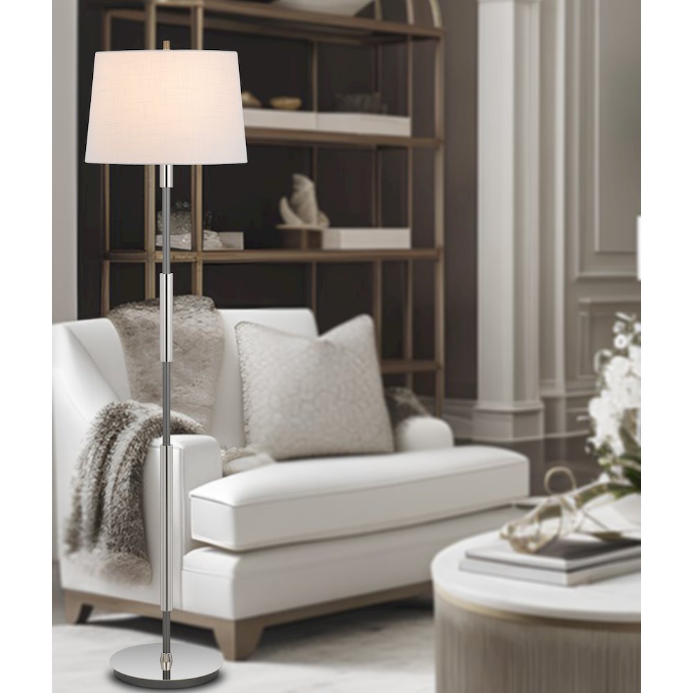 150W 3 way Ciudad metal two tone floor lamp. Picture 3