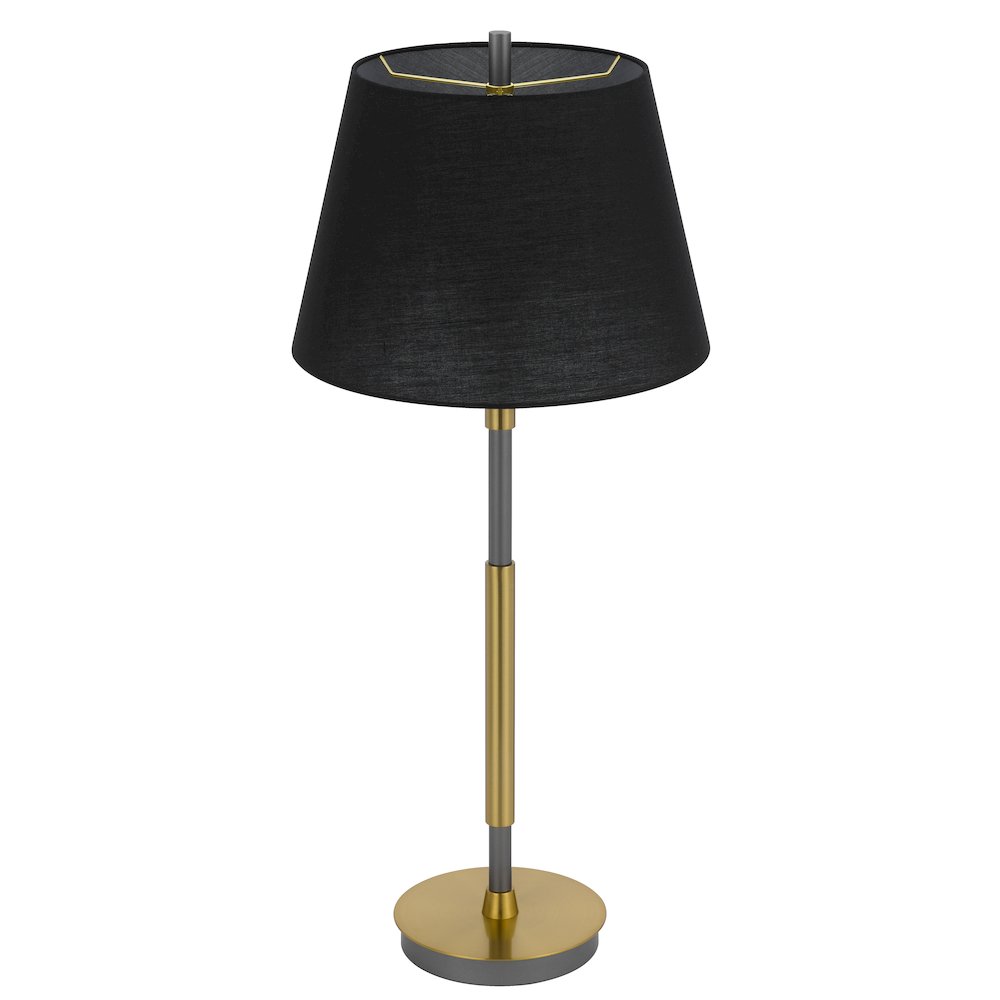 150W 3 way Ciudad metal two tone table lamp. Picture 1