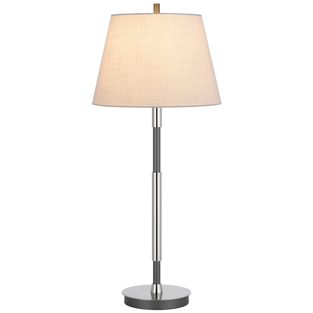150W 3 way Ciudad metal two tone table lamp. Picture 1