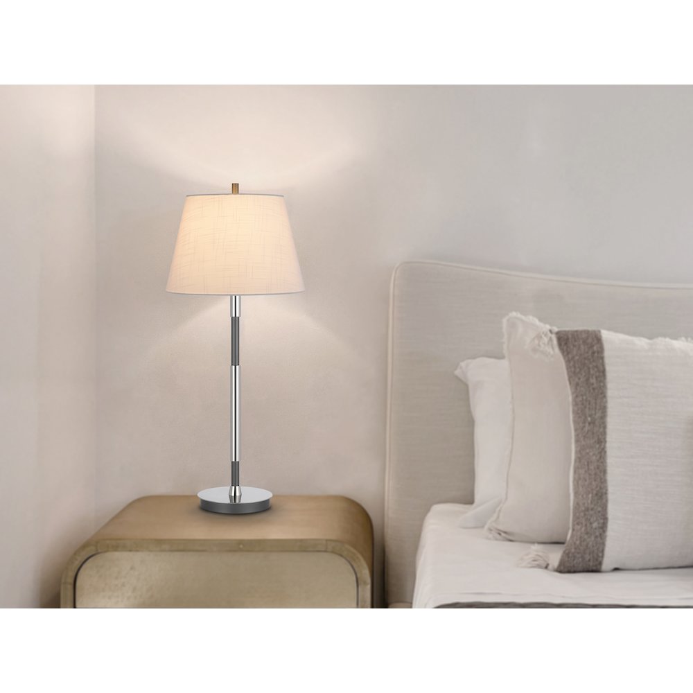 150W 3 way Ciudad metal two tone table lamp. Picture 3