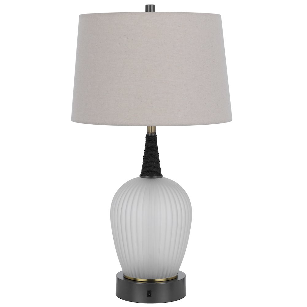 100W led Vega metal/frosted glass table lamp with 2W led night light. Picture 5