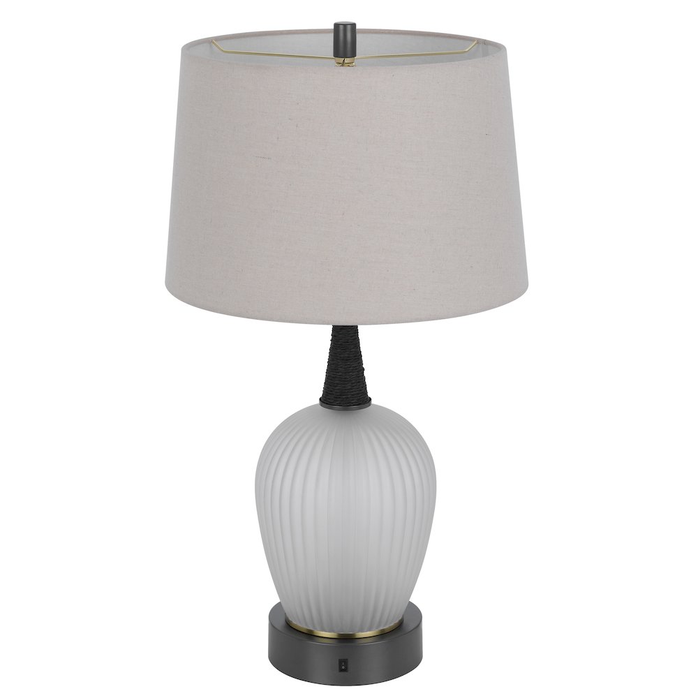 100W led Vega metal/frosted glass table lamp with 2W led night light. Picture 2